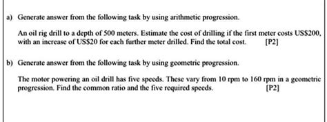 Solved Generale Answer From The Following Task By Using Arithmetic