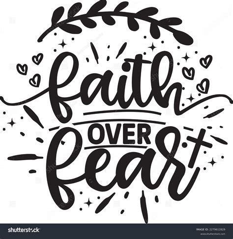 Faith Over Fear Svg Keychain Design Keychain Royalty Free Stock