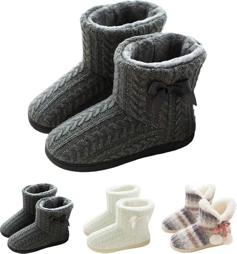 Gurger Botas De Estar Por Casa Mujer Invierno Botas Pantuflas De Casa