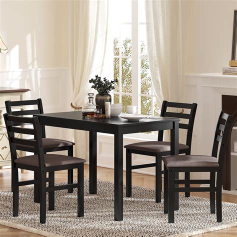 Paproos Piece Dining Table Set New Upgraded Wooden Dining Set With