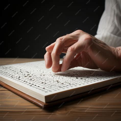 Premium AI Image | illustration of blind people learn to read braille