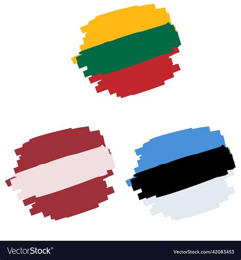 Baltic Countries Flags