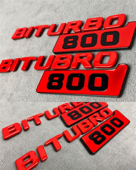 Biturbo Fender Red Logo Emblem G Wagon