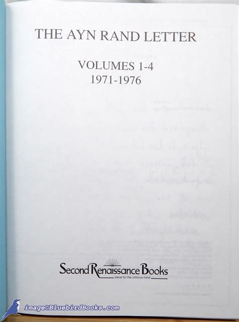 The Ayn Rand Letter Volumes 1 4 1971 1976