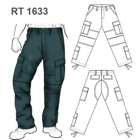 MOLDE PANTALON CARGO RT 1633 en 2022 Patrones de ropa Confección de