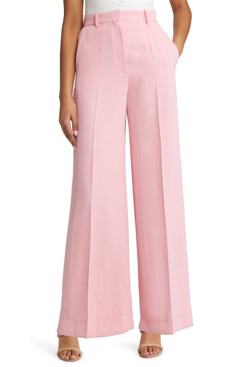 Buy Hugo Boss Tikela Wool Blend Wide Leg Pants Dahlia At 61 Off Editorialist