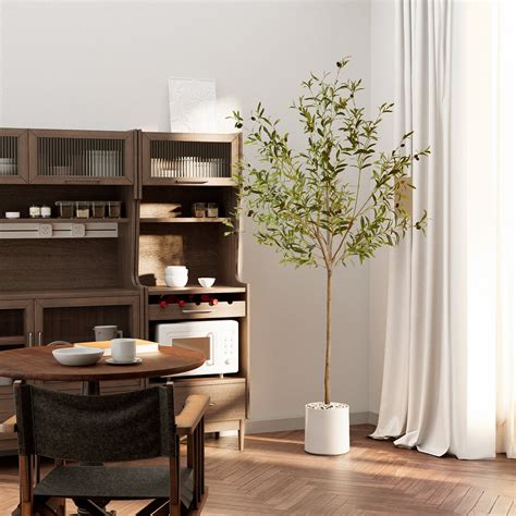 Lazio Artificial Olive Tree In Plastic Pot Faux Olive Plant for Home