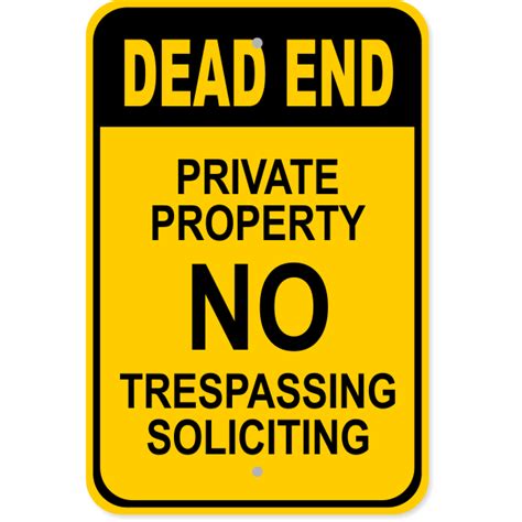 Prosecuted Private Property Aluminum Sign 12 X 18 Custom Signs