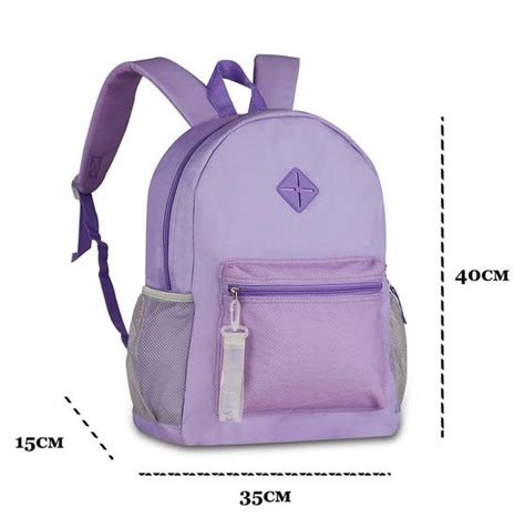 Clio Mochila Bolsa Costas Escolar Juvenil Feminina Lilás Pastel Clio Mochilas Juvenis