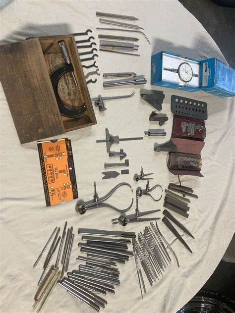 Huge Lot Of Assorted Machinist Tools Brown Sharpe Lufkin Starrett Ebay