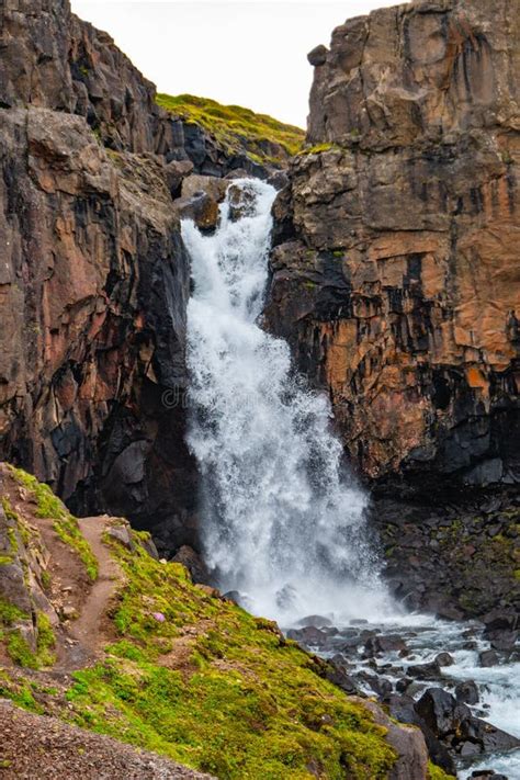 Waterfall Fardagafoss Stock Photo Image Of Mountain Outdoor 3247576