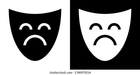 Theater Tragic Mask Carnival Masks Drama Stock Vector (Royalty Free ...