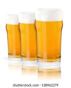 Frosty Glass Light Beer Set Isolated Stock Photo Shutterstock