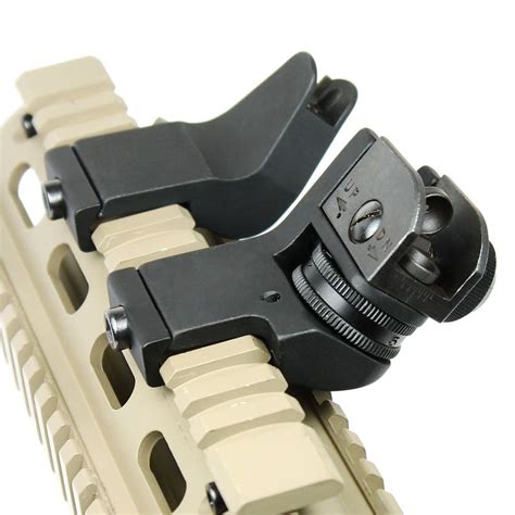 Tactical Buis M4 Ar15 Ar 15 Front Rear Sight Flip Up 45 Degree Rapid