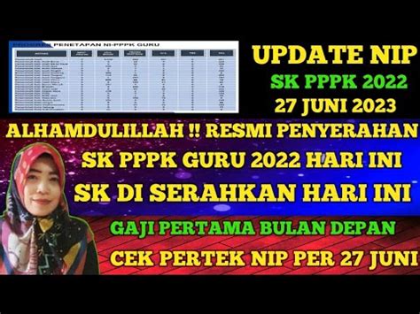 ALHAMDULILLAH RESMI PENYERAHAN SK PPPK GURU 2022 UPDATE PERTEK NIP