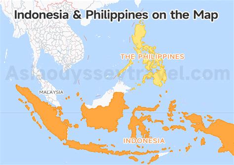 indonesia  philippines map indonesia philippines travel map