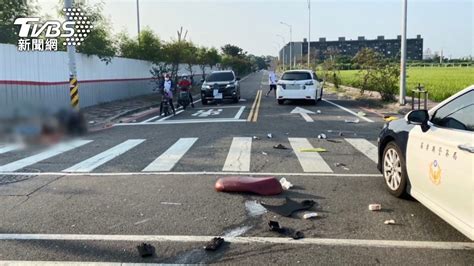 女騎士遭左轉車撞上「彈飛翻兩圈」 重摔倒地│苗栗│竹南│車禍│tvbs新聞網