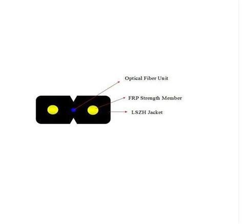 Ftth Drop Cable Indoor Cores Bow Type Gjxh Frp Strength Member