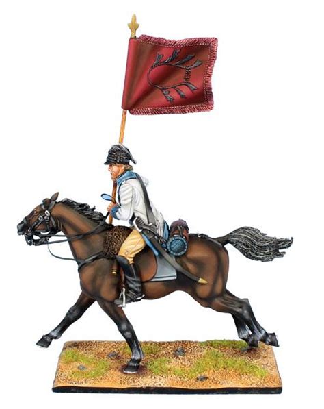 Us Continental Rd Light Dragoons Standard Bearer Single Mounted