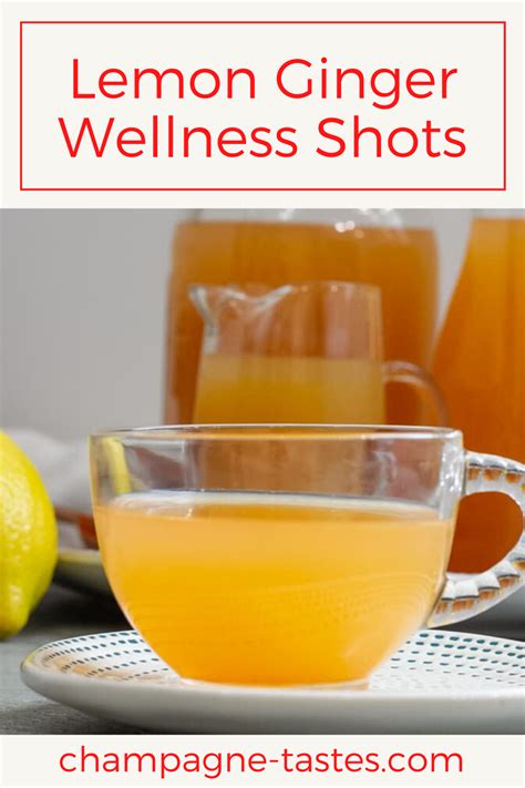 Lemon Ginger Wellness Shots Recipe Wellness Shots Lemon Shots