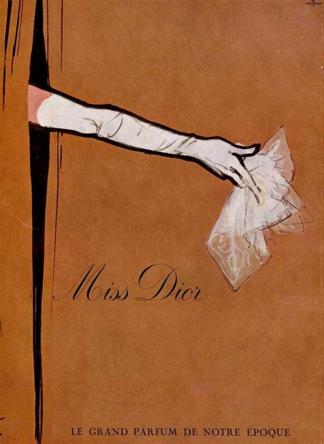 Gruau Miss Dior 2 Vintage Dior Perfume Ad Rene Gruau