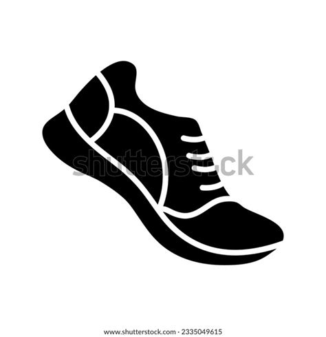 Running Shoes Glyph Icon Sport Gym Stock Vector Royalty Free