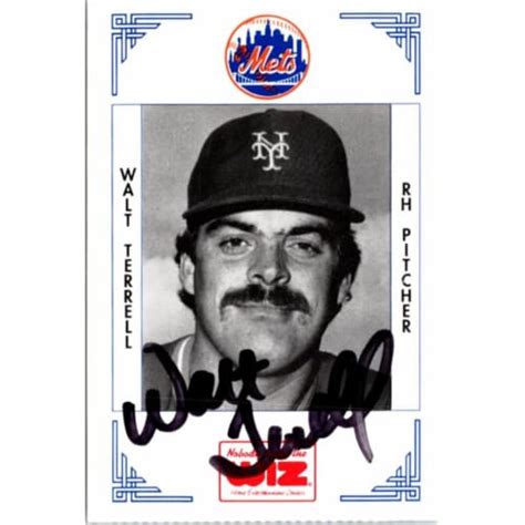 Autograph Warehouse Walt Terrell Signed New York Mets Wiz