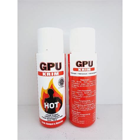 Jual Gpu Hot Krim Gr Otot Pegal Linu Shopee Indonesia