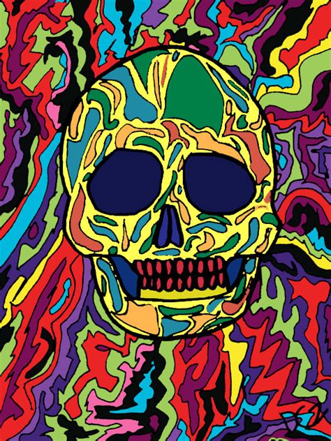 Psychedelic Skull by DCZ-Samurai-Raven95 on DeviantArt