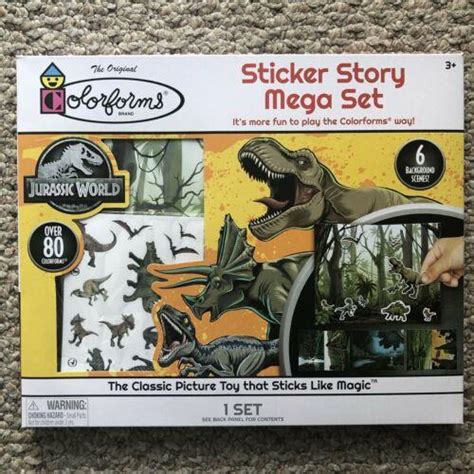 The Original Colorforms Jurassic World Sticker Story Mega Set Brand New 3827958677