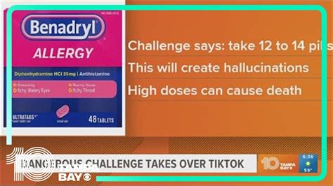 Dangerous Benadryl Challenge Takes Over Tiktok Youtube