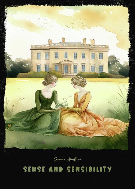 Sense and Sensibility Book Cover Digital Art by Inspirowl Design - Fine ...