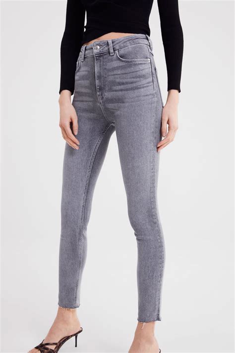 Image Of Jeans Zw Premium S High Waist Silver Lake From Zara