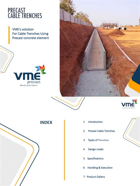 Vme Cable Trenches Design Pdf Precast Concrete Trench