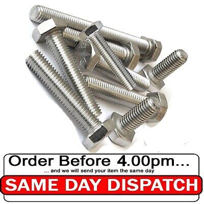 M Mm Hex Bolts A Stainless Steel Hexagon Head Fully Threaded Set