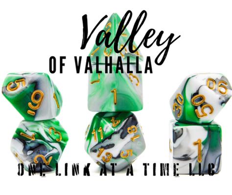 Valley Of Valhalla Pc Acrylic Dice Set One Link At A Time