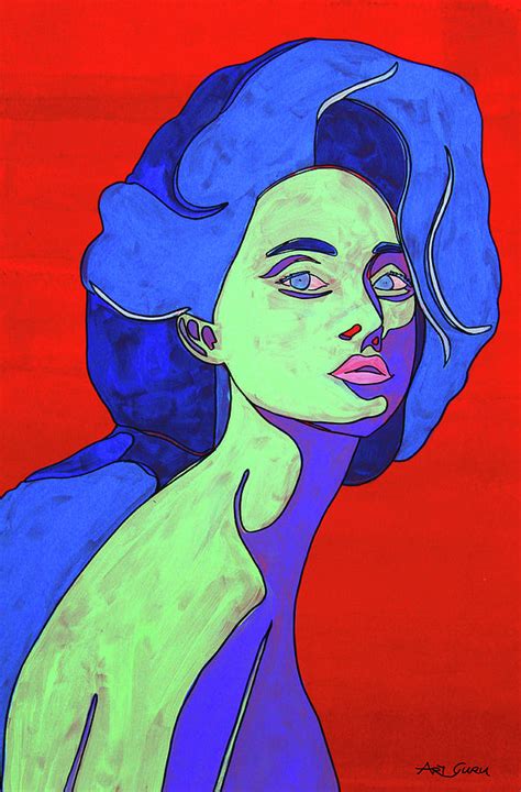 Nude Woman In Color By ArtGuru Acrylic On Paper Painting By ArtGuru Official Fine Art