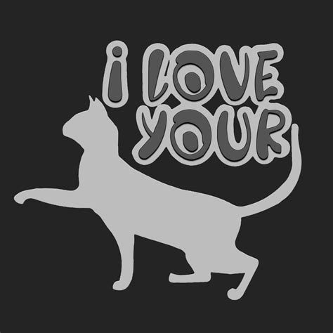 I LOVE YOUR PUSSY STENCIL 3D Model 3D Printable CGTrader