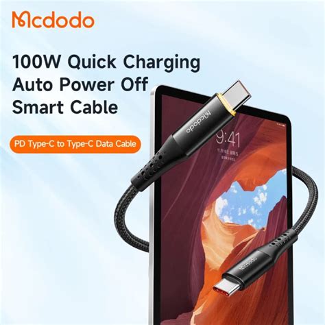 Mcdodo Usb C To Usb C Cable Auto Power Off Usb C To Usb C