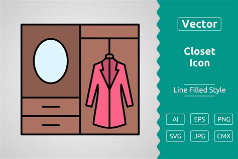 Vector Closet Filled Outline Icon Gr Fico Por Muhammad Atiq Creative