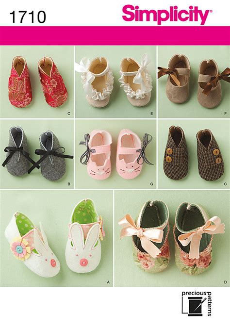 Simplicity 1710 Baby Shoes Sewing Pattern