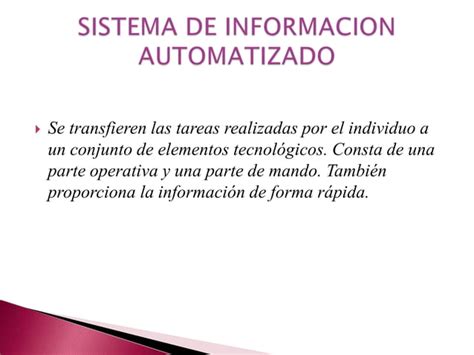 Diferencia Entre Sistema De Informacion Manual Y Automatizado PPT