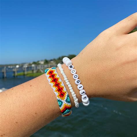 Outer Banks Personalized Bracelets Pony Bead Bracelets Outer Etsy