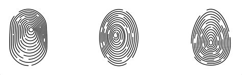 Vector Black Isolated Fingerprint On White Background Vector