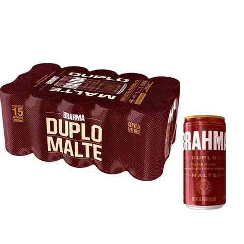 15 Unidades Cerveja Brahma Duplo Malte Lata 269ml em Promoção no