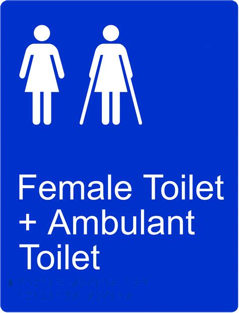 Female Toilet and Female Ambulant Toilet - Braille Sign - Premier Film Distribution