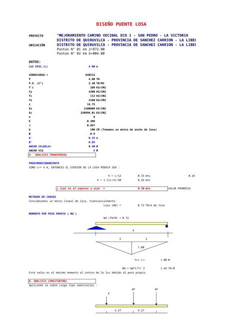 Xls Calculo De Estribos Y Losa Viga Ponton Pdfslidenet