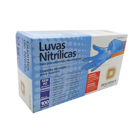 Luva Nitrilica Descarpack S Po Cx C Un Cv Descart Veis