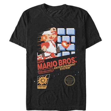 Nintendo Mens Nintendo Nes Super Mario Bros T Shirt Black Walmart