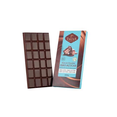 Barra Chocolate Zero Açúcar Vegano 200g Uso Culinário Tnuva